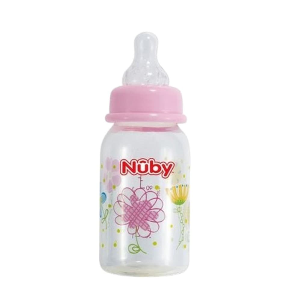 MAMADEIRA ESTAMPADA BICO NORMAL 120ML ROSA - NB01161.016 FLOR