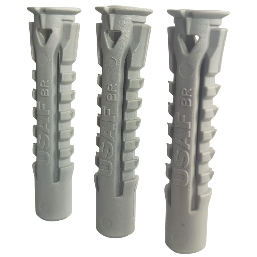 Bucha Universal 8mm Nylon Com Aba Parede Bloco 1000 Peças