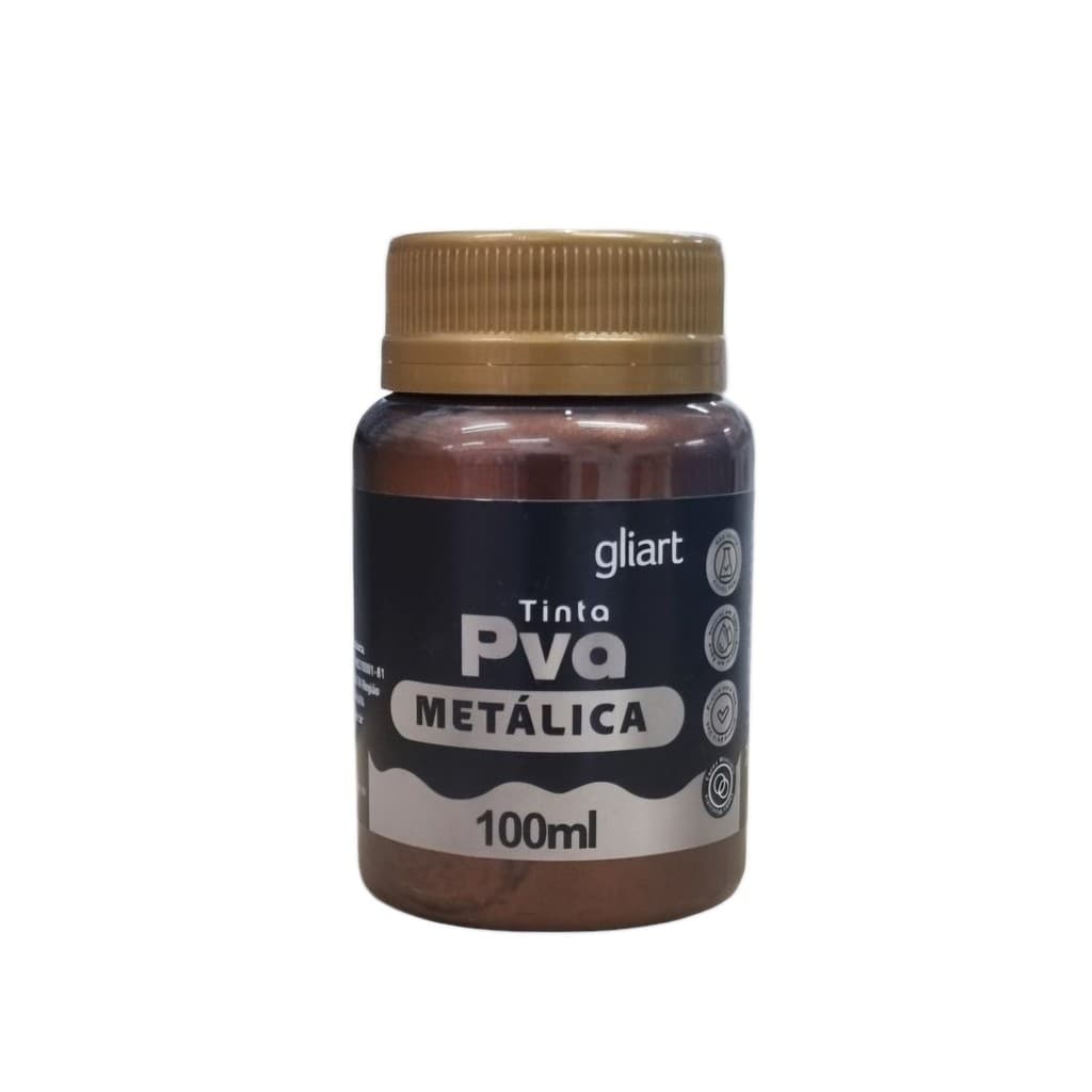 Tinta Pva Metalica 100ml Gliart Cor Tabaco
