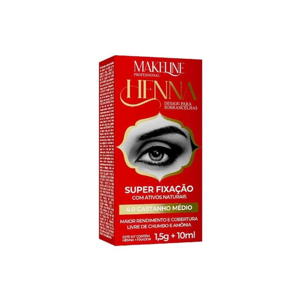 HENNA SOBRANCELHA MAKALINE 1,5G CASTANHO MEDIO 4.0