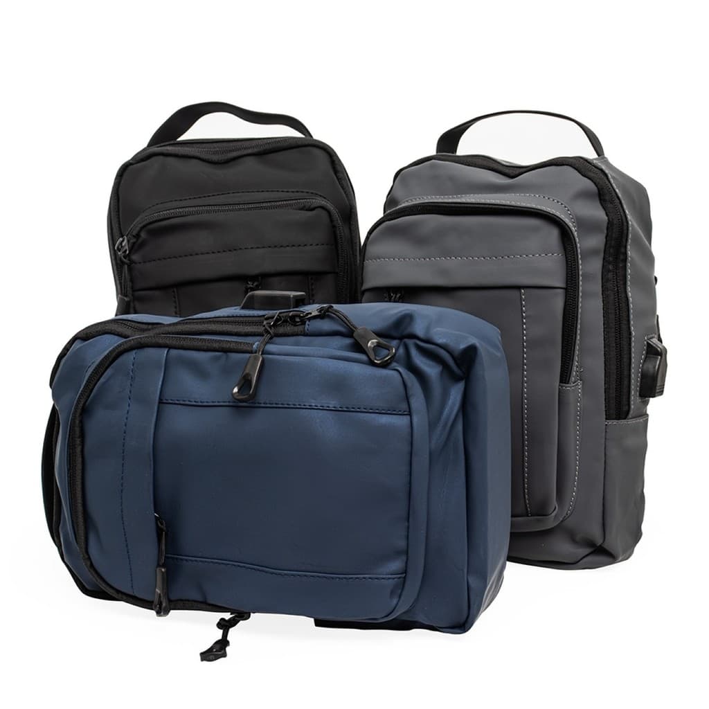 Mochila de Ombro Notbook com Entrada USB 7L Compacta Leve e Resistente para o Dia a Dia Trabalho ou Passeios