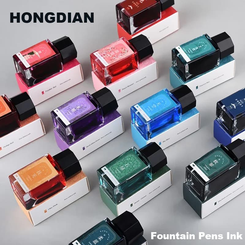HONGDIAN Caneta Tinteiro Tinta 18ml De Vidro Engarrafada Escrita Caligrafia Material De Escritório Papelaria
