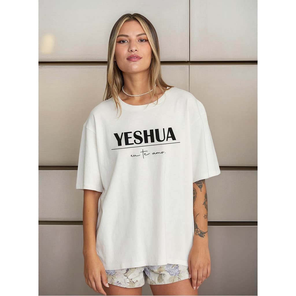 Camiseta Evangélica Algodão Unissex Yeshua Jesus Is King