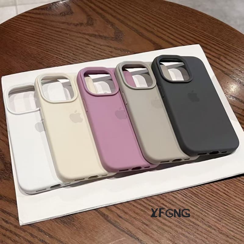 Várias Cores Sólidas Veludo Silicone Caso Para iPhone 16 15 14 13 12 17 Pro Max Capa Traseira Macia