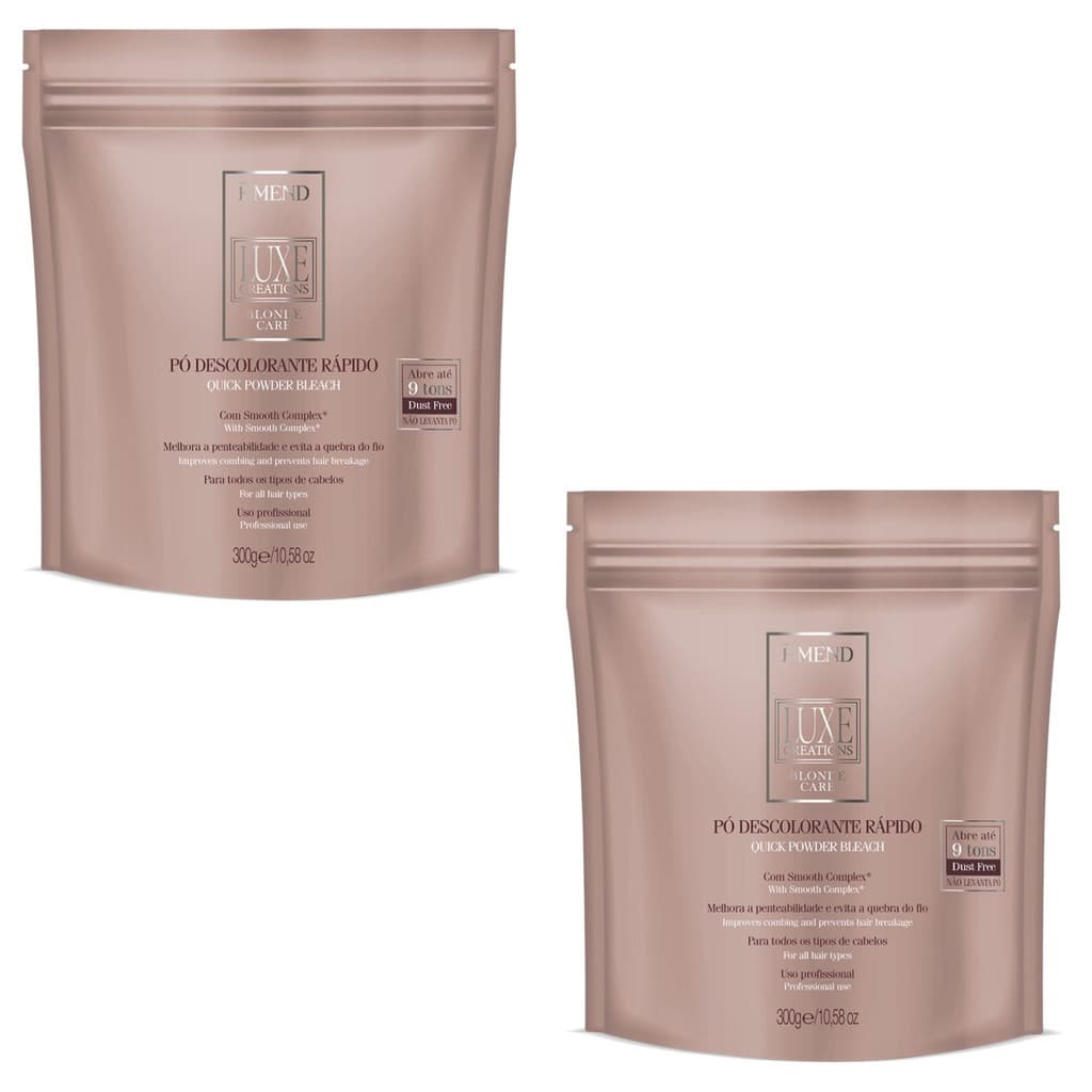 Kit Com 2 Pó Descolorante Rápido Amend Luxe Creations Blonde Care 300g