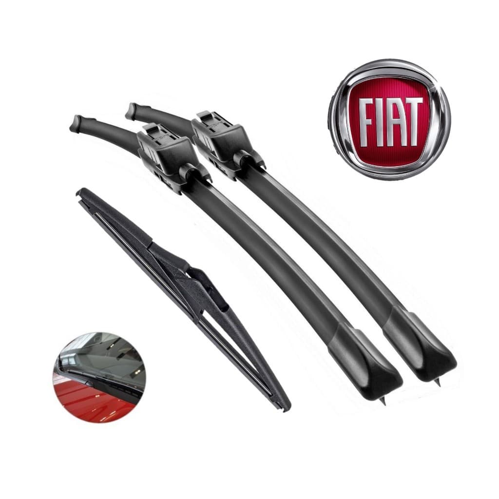 Par Palhetas Limpador de Parabrisa Silcione Chuva Fiat Palio Uno Sienna Linea Mobi Punto