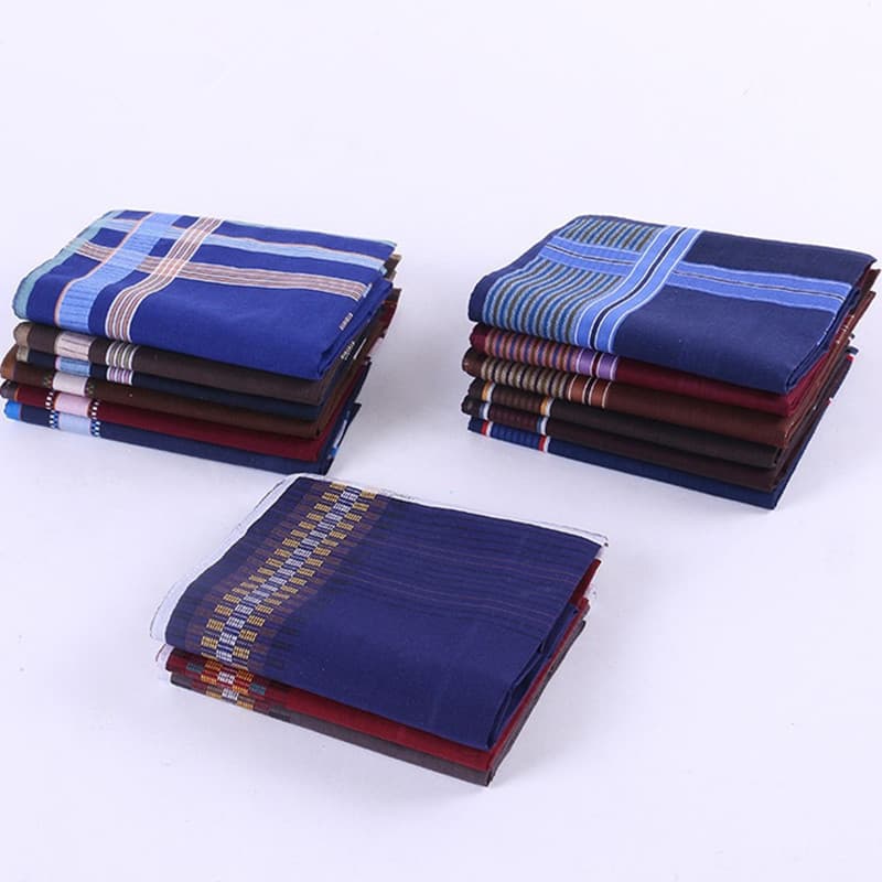3 Pçs 43x43cm Cor Escura Masculino Lenço De Algodão Puro Terno De Negócios Toalha De Bolso Estilo Clássico Suor Limpar P
