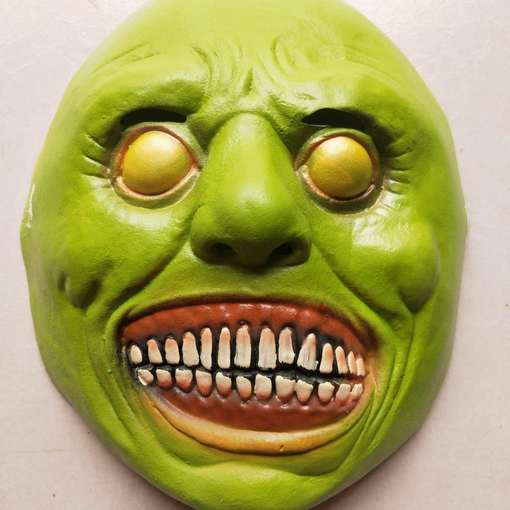 Nova Máscara De Suspense De Terror De Halloween Cosplay Rosto Branco Sorridente