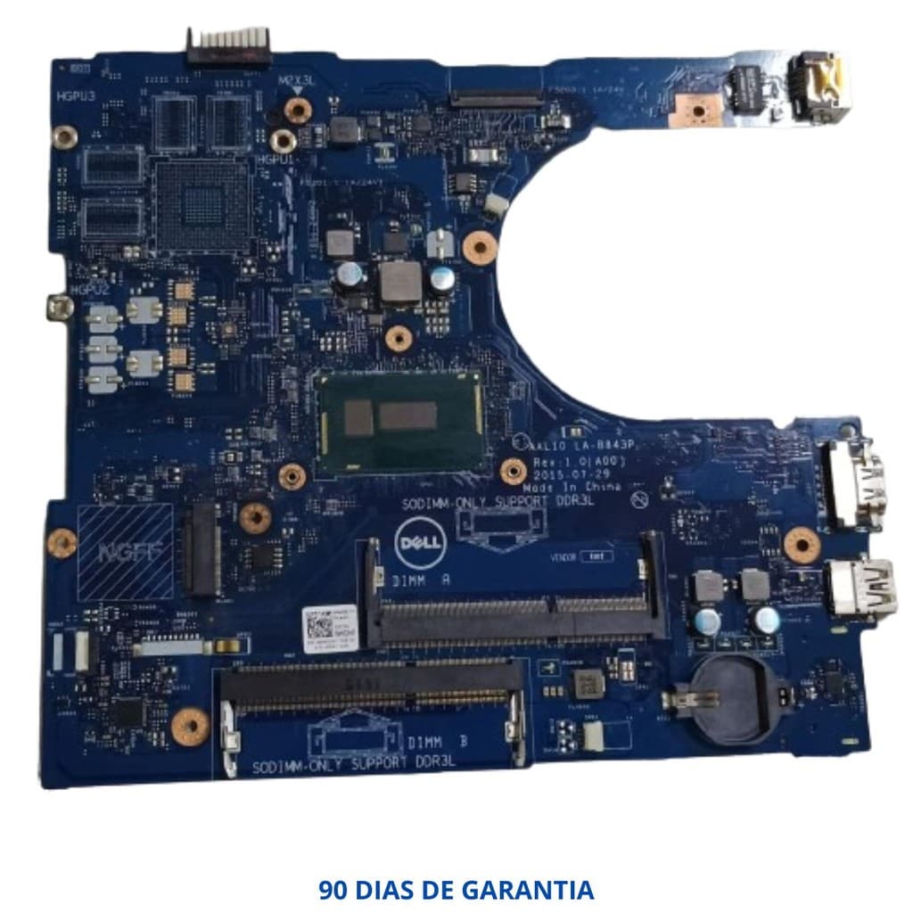 Placa mãe Notebook - DELL AAL10 LA-B843P p/ Inspiron 5458/5558/5758 C/I5 5ª