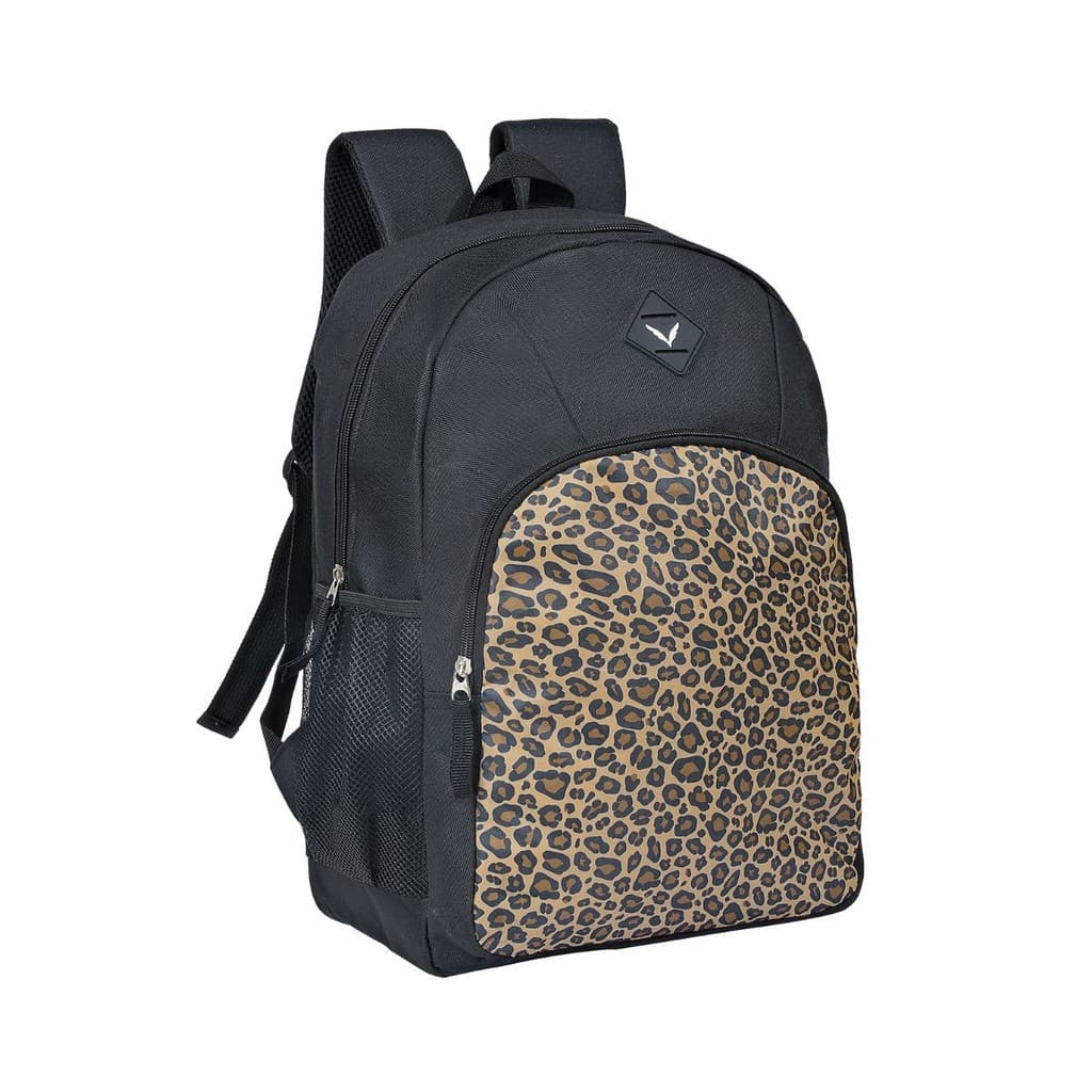 Mochila Escolar Juvenil Adulto Grande Bolso Frontal Lateral Preta Oncinha Marrom Trabalho Escola