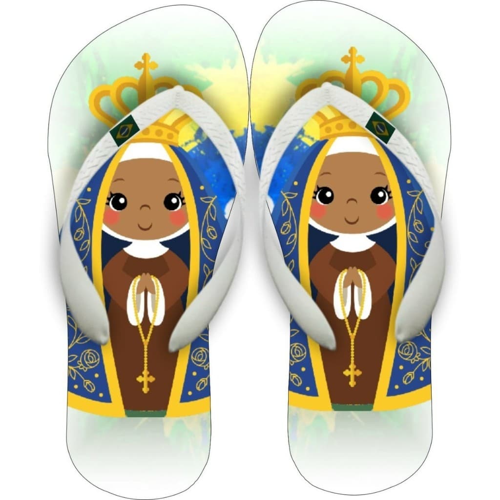 Chinelo De Nossa Senhora Aparecida Adulto E Infantil Unissex