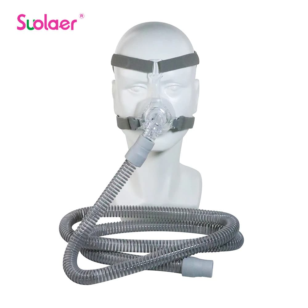 Suolaer Máscara Nasal Facial Completa CPAP Auto APAP BIPAP Máquina Reutilizável Para Anti Ronco Ajuda Ao Sono