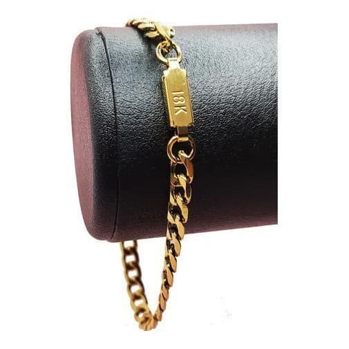 Pulseira Grumet Corrente De Pulso Masculina Banhada A Ouro