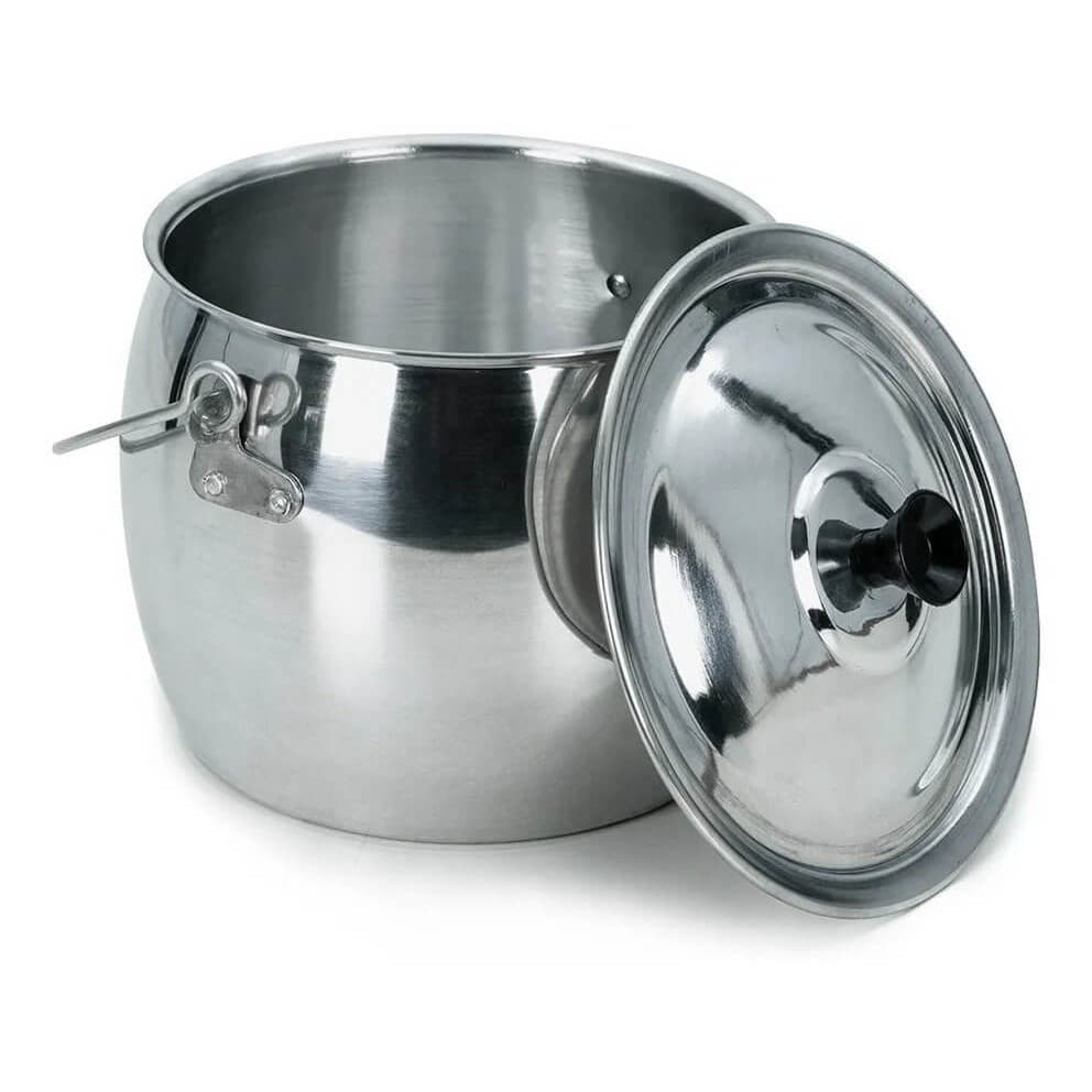Kit 5 Caldeirão pequeno n°14 cm bojudo de aluminio - 2,150 L