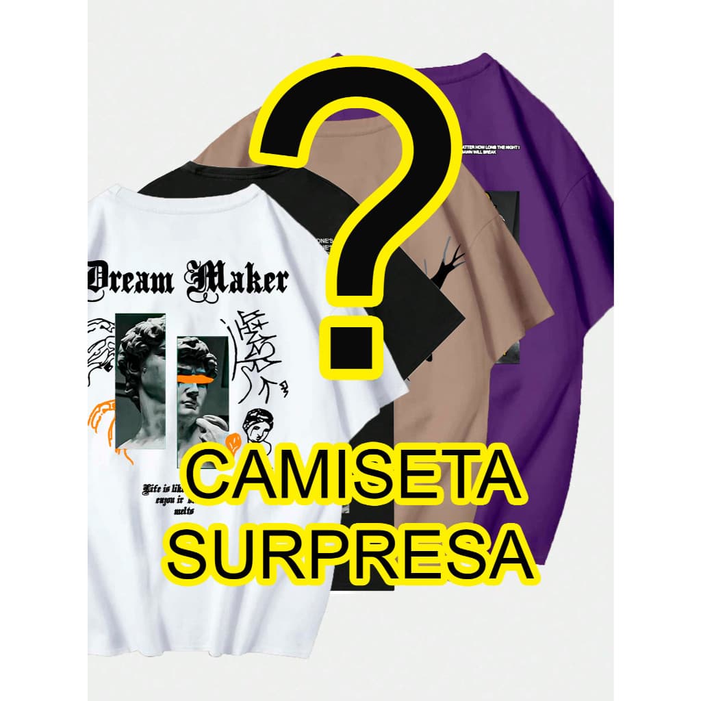 Kit 2 Camisetas Super Queima de Estoque! Super Saldão Camiseta Surpresa 100% Algodão Unissex - Envio oferta surpresa