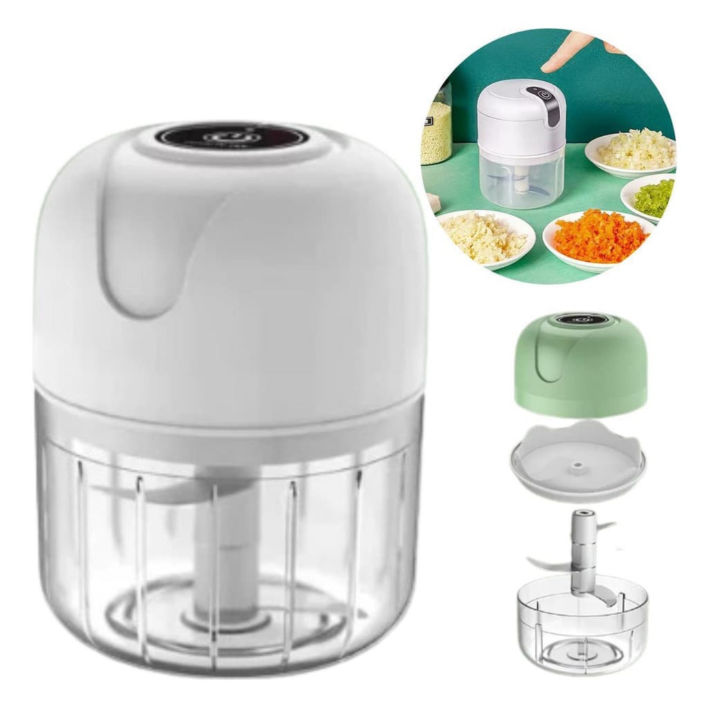 Mini Processador Alimentos Moedor Elétrico Triturador Picador Fatiador Recarregavel Portatil