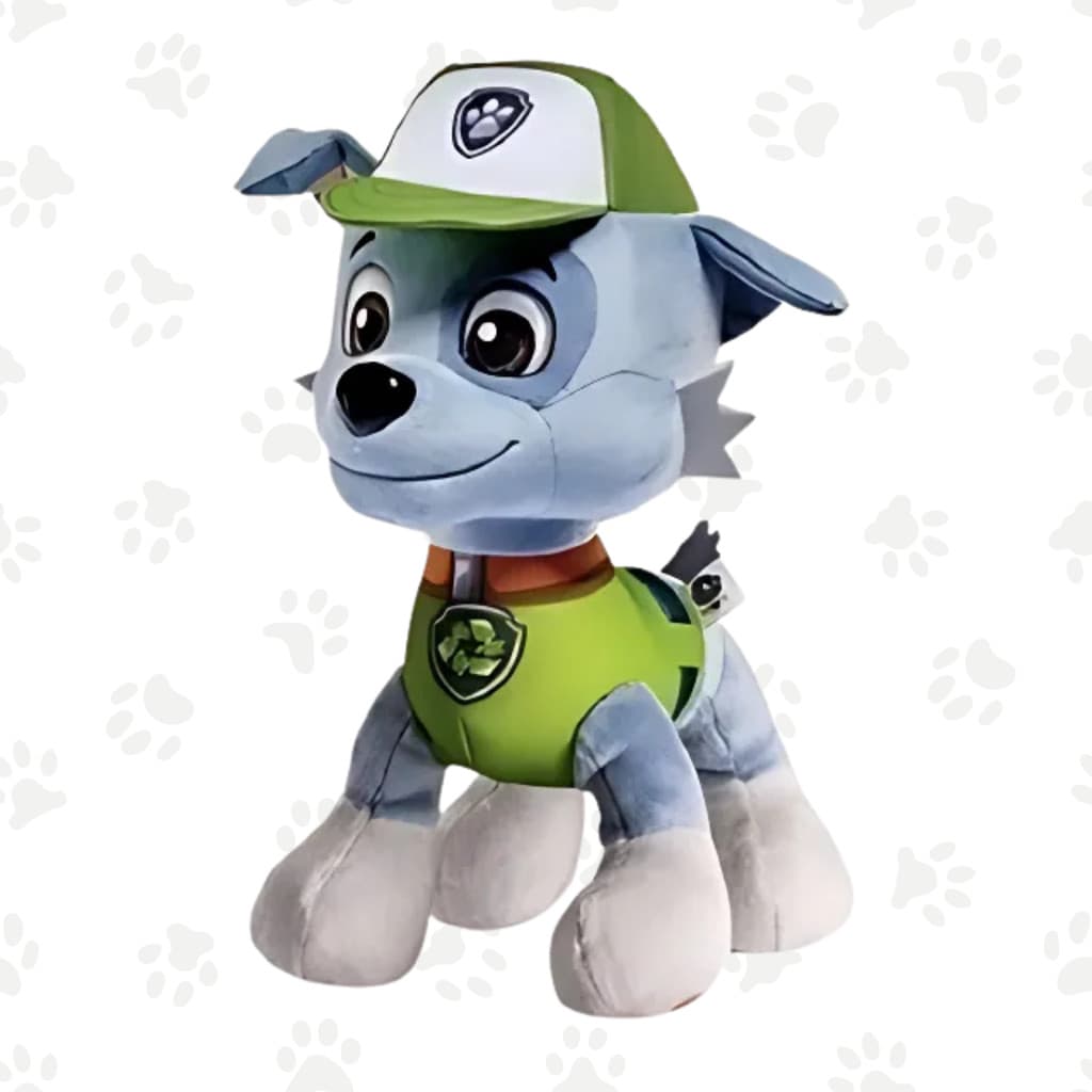 Patrulha Canina Chase Pelúcia 20 cm Brinquedo Infantil Skye Rubble