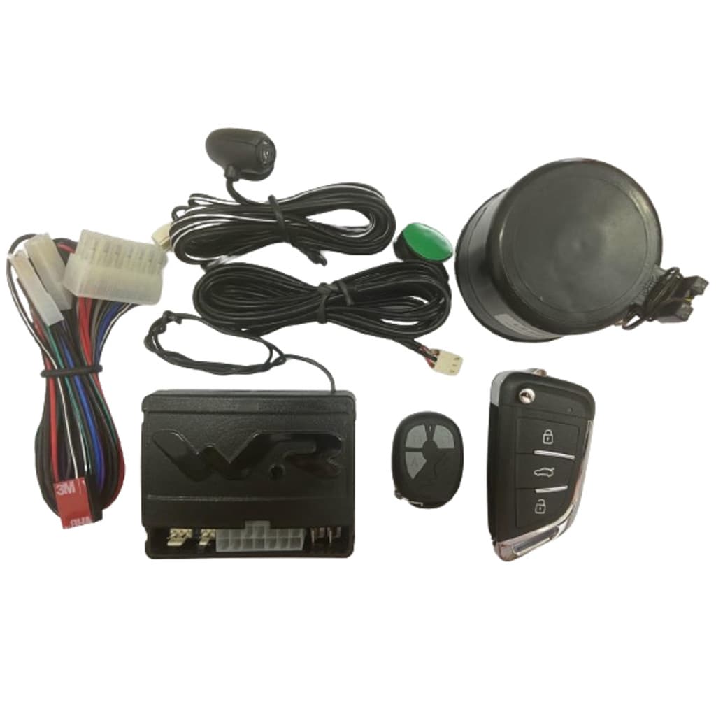 WR Alarme Veicular com Chave Canivete Tipo BMW 3 BT + Controle extra