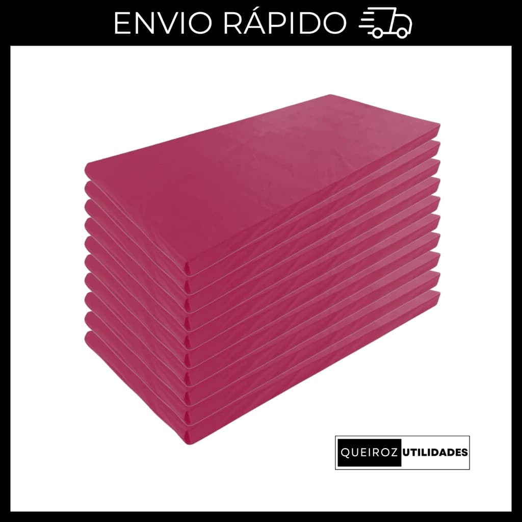 KIT 10 COLCHONETES ROSA ACADEMIA / YOGA / PILATES / ACADEMIA / ESPUMA
