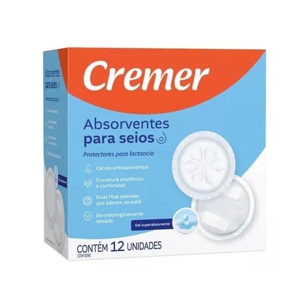 Absorvente Para Seios Cremer 12 Unidades
