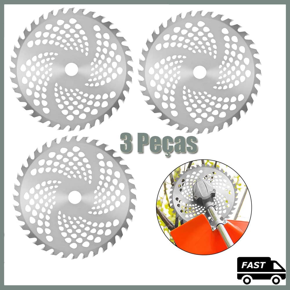 3 Pçs Disco 40 Dentes Trimmer Para Roçadeira universal 25.5*2.54cm