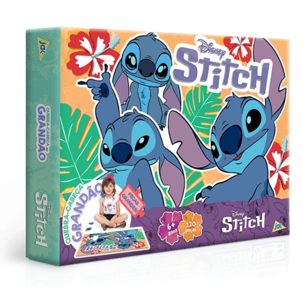 QUEBRA-CABEÇA GRANDÃO 120 PEÇAS DISNEY STITCH - TOYSTER 003238