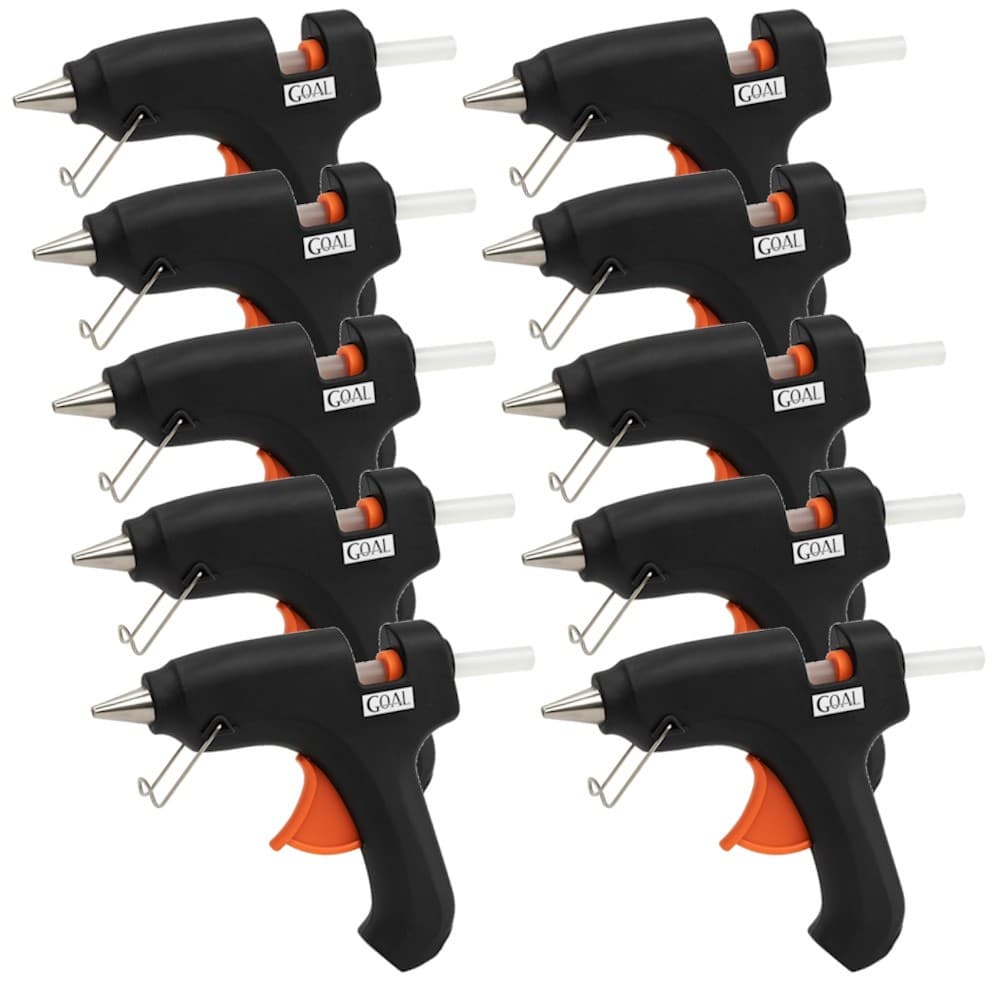 Kit 10 Pistolas De Cola Quente Grande 40W Bivolt 110/220V Bastão De Cola Grossa 11mm Revenda Lojista