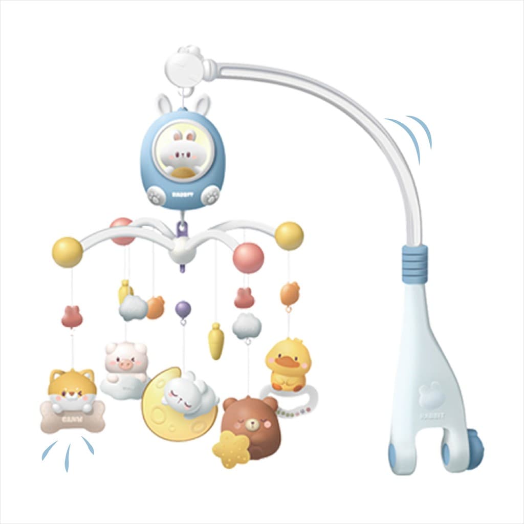 Móbile Berço Elétrico Infantil Luz Som Brinquedo Removível Desenvolvimento Tranquilidade Relaxamento