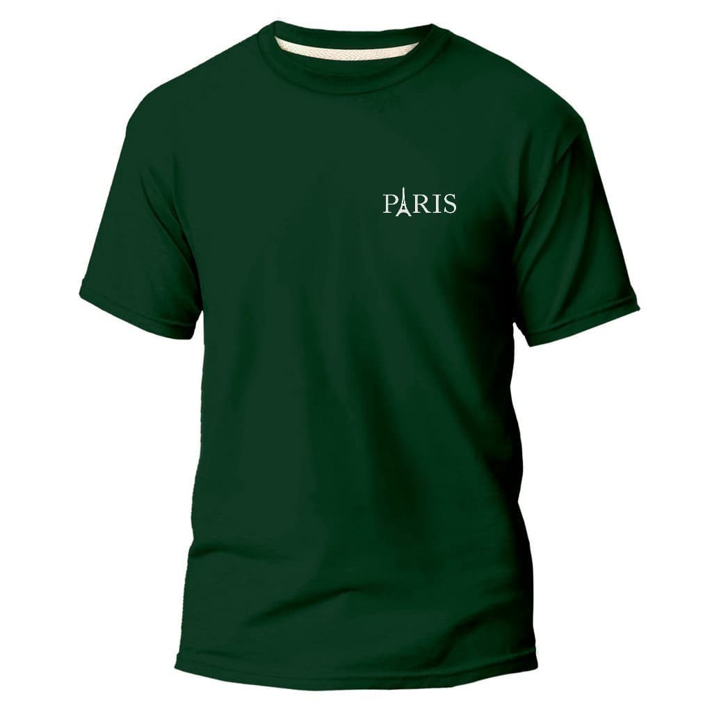 Camiseta Casual Paris Camisa 100% Algodão