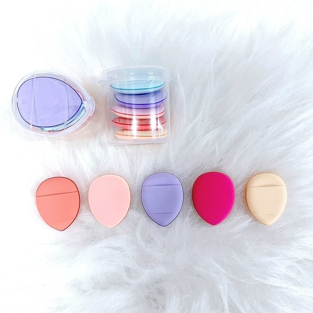 Conjunto De 5 Maquiagem Tamanho Mini Finger Puff Profissional Sponge Ferramenta