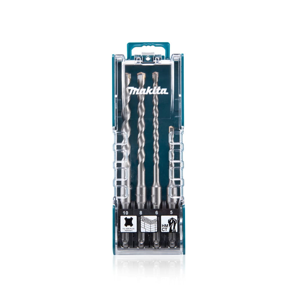 Kit Jogo de Brocas de Martelete Sds Plus Para Concreto Com 4 Brocas D-74136 - Makita