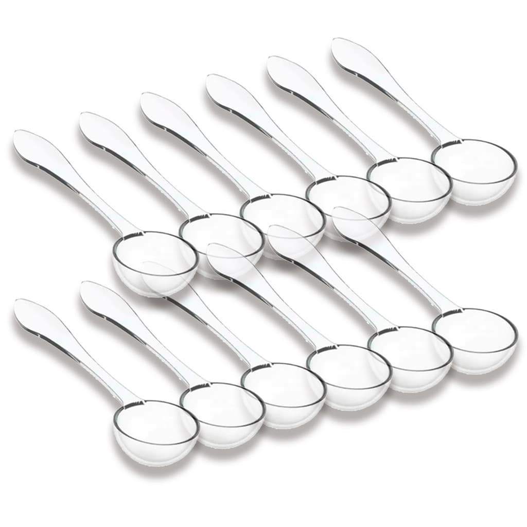 Conj 12 Colheres Eco Para BUFFET  SORVETERIA AÇAI Transparente 15 cm SB