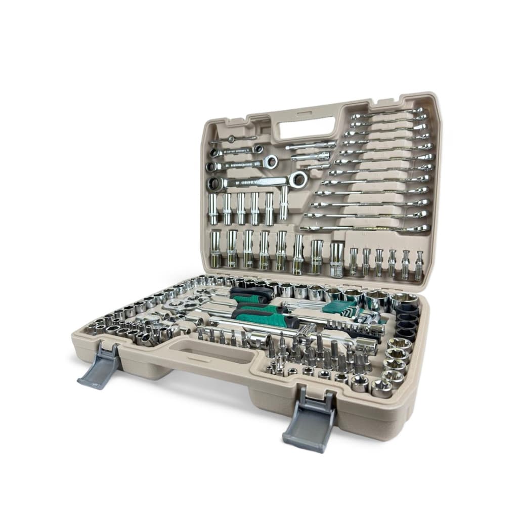 Kit Ferramentas Soquete Catraca Chave Manual 150 Peças  Útil