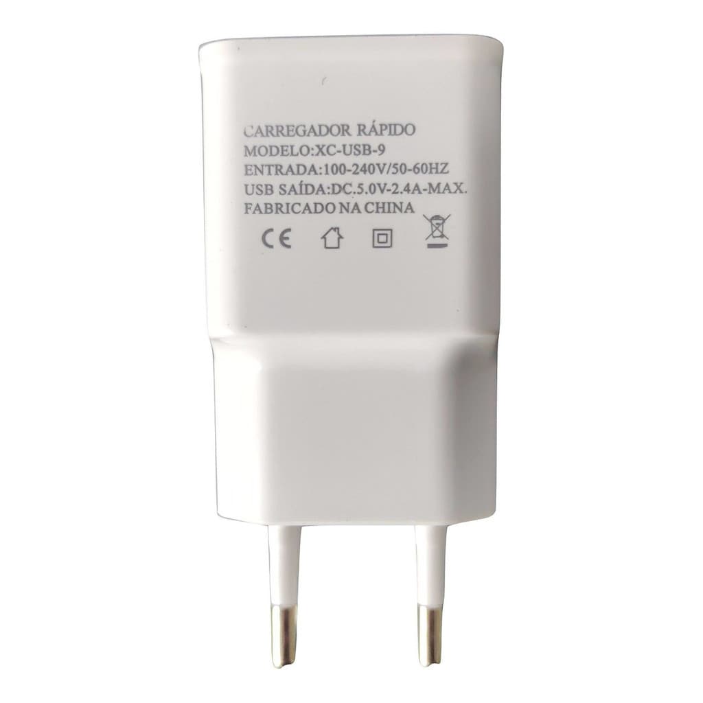 Carregador Celular Plug Tomada Adaptador Fonte Usb 5v 2.4a C