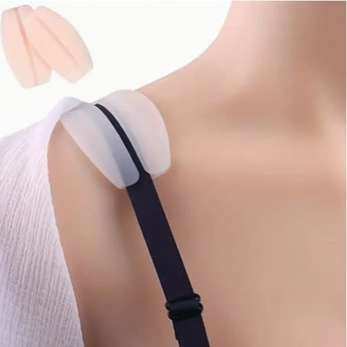 Almofada de Ombros Ombreira para Sutiã Silicone Lavável Reutilizável