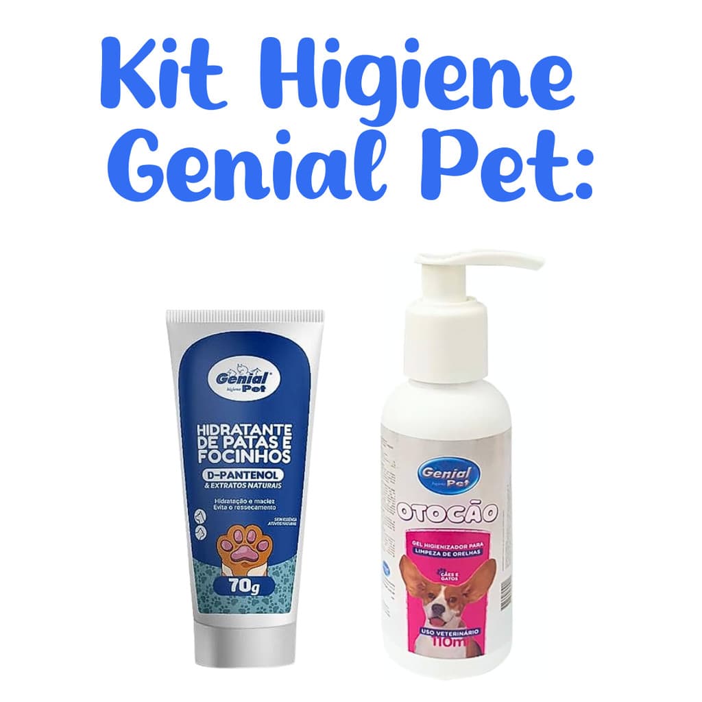 Kit 1 Hidratante de patas 70gr + 1 Otocão 110ml Genial Pet