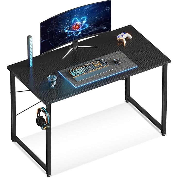 Escrivaninha Mesa Multiuso Escritorio Preta 70X40 cm MDF Home Office Quarto Moderna Qualidade