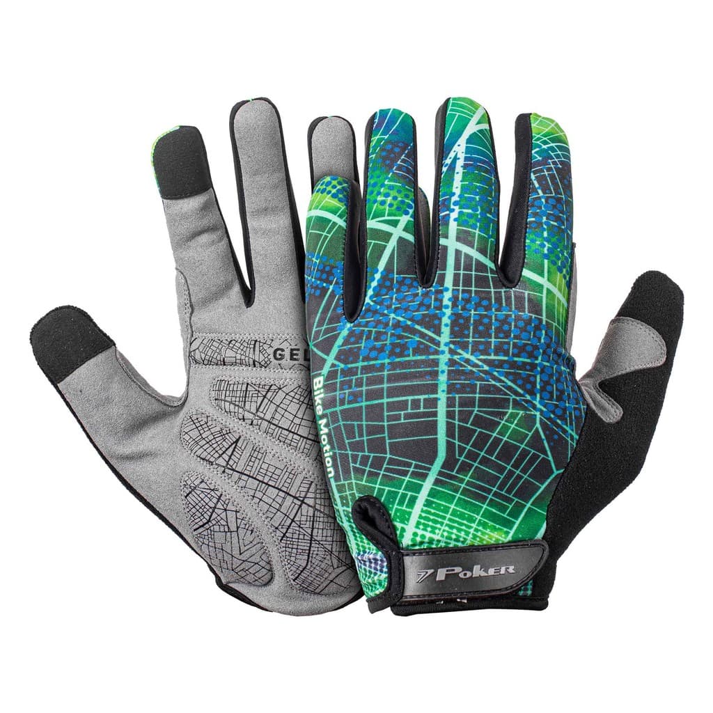 Luva Bike Dedo Longo Fechada Com Touch Poker Gel Antishock