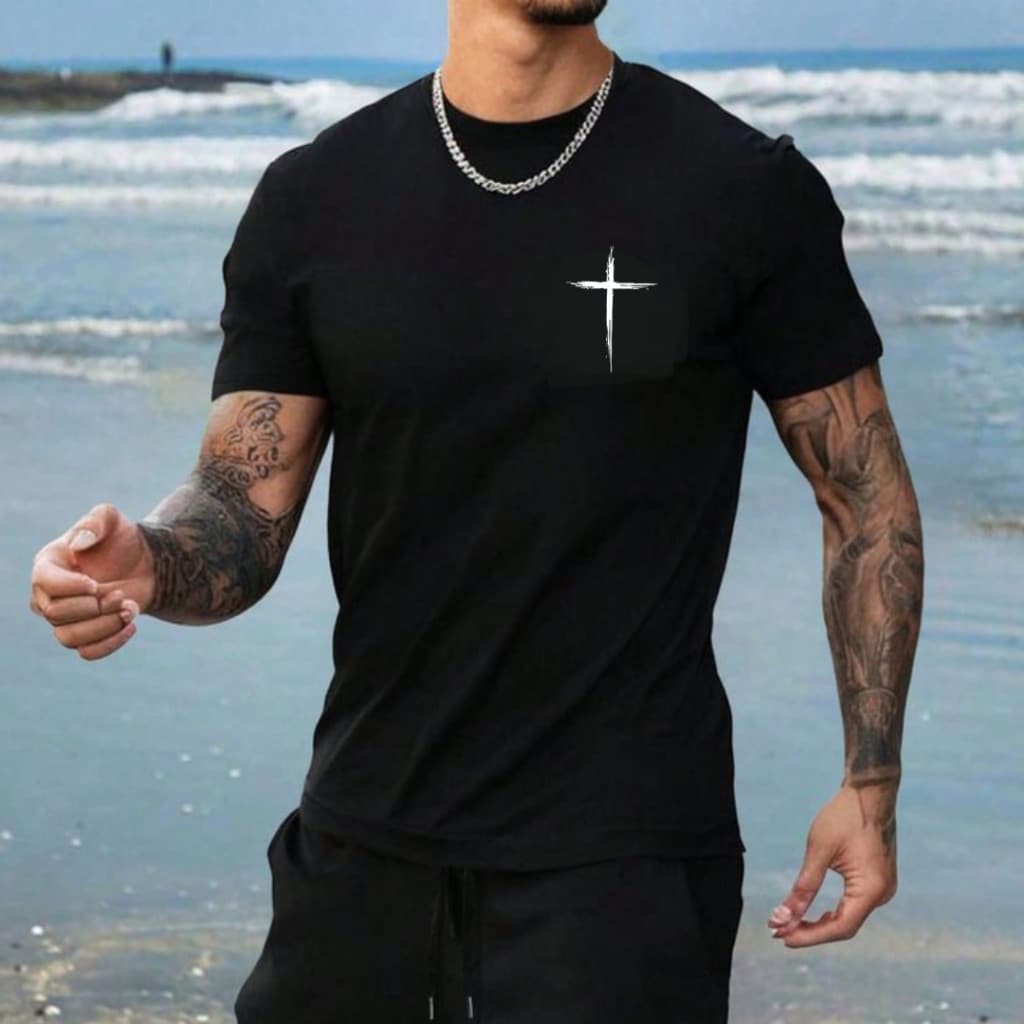 Camiseta Streetwear Cruz Evangélica Unissex Algodão Qualidade Camisa Premium