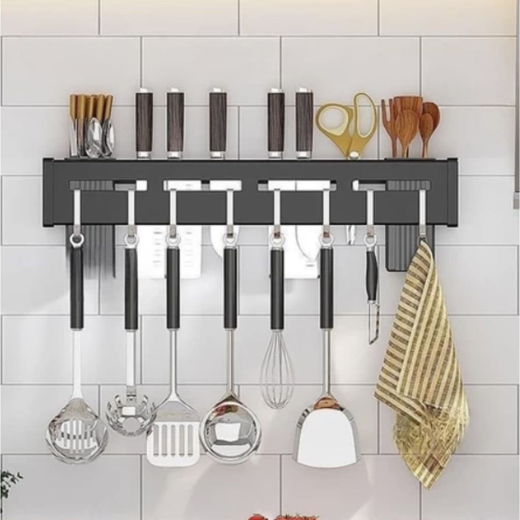 Suporte Parede  Facas Armazenamento Utensílios De Cozinha Metal Porta Talheres Ganchos Organizador