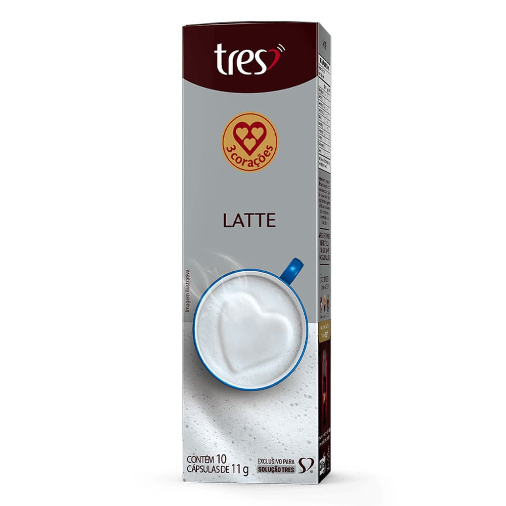 Latte em Cápsulas 3 Corações 10 Cápsulas