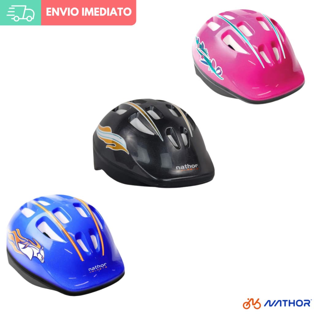 Capacete Infantil 3 anos Com Regulagem Nathor Esportes Bicicleta Skate Roller