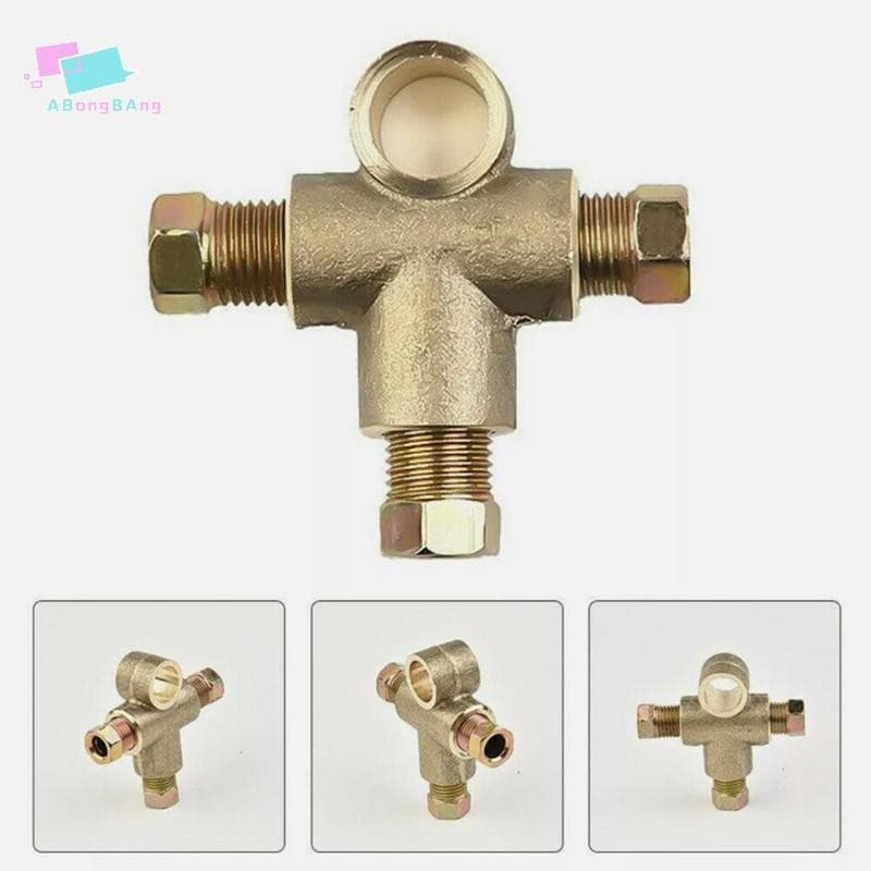 Abongbanghn 10mm Acessórios Para Tubo De Freio , Peça Em T De 3 Vias Com 3 Porcas Curtas Masculinas , União Métrica M10
