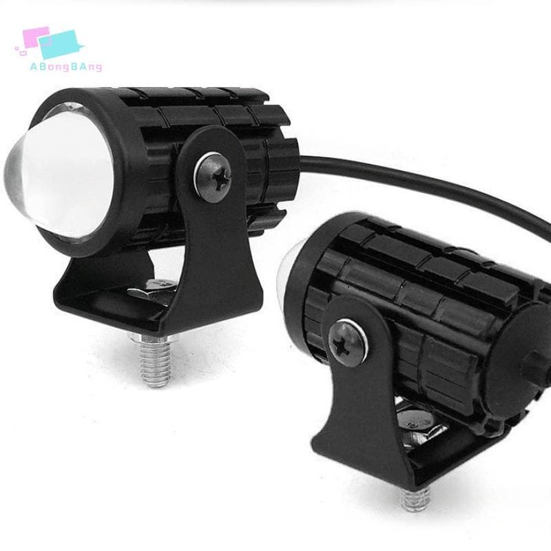 Abongbanghn 1/2 Pçs Universal Dupla Cor Holofotes Motocicleta LED Farol Luz De Condução Moto Caminhão Reboque Acessórios