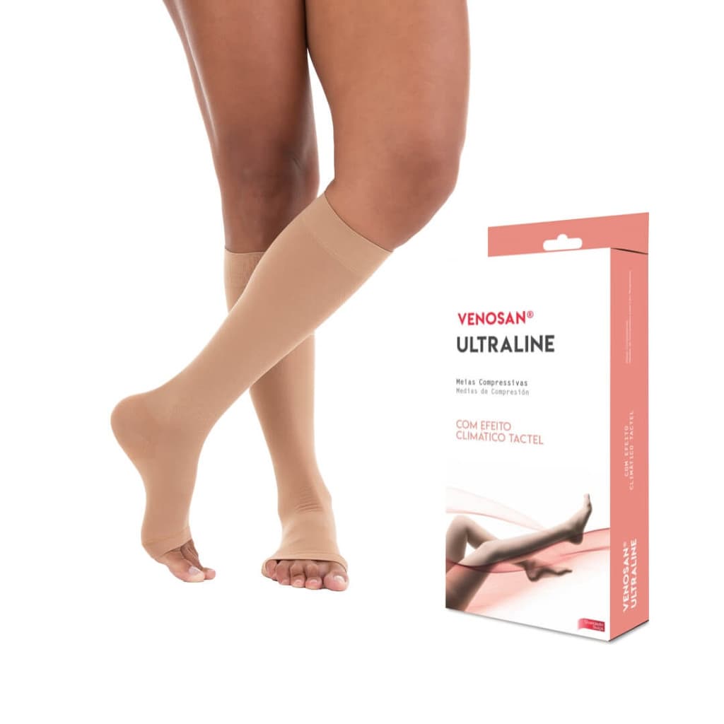 Meia Venosan 4000 Ultraline 30-40 mmHg 3/4 Panturrilha Bege