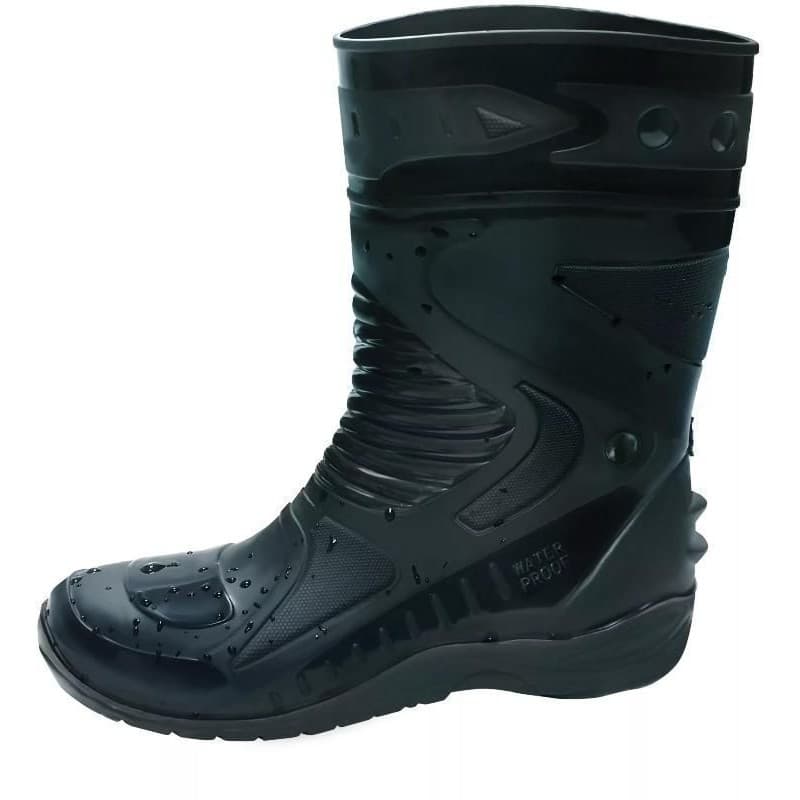 Bota Pioneira PVC Motociclista Impermeável - Preto
