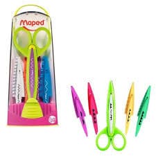 Tesoura com Corte Criativo 5 Lâminas Coloridas - Maped