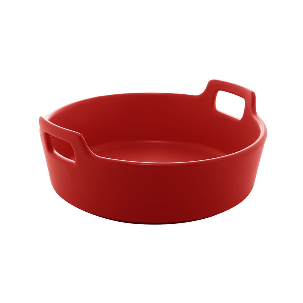 Travessa Porcelana Redonda Nordica Vermelho Matt 22x9cm