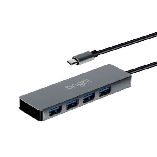 Hub Usb-C Com 4 Portas Usb 3.0 Alta Velocidade Bright
