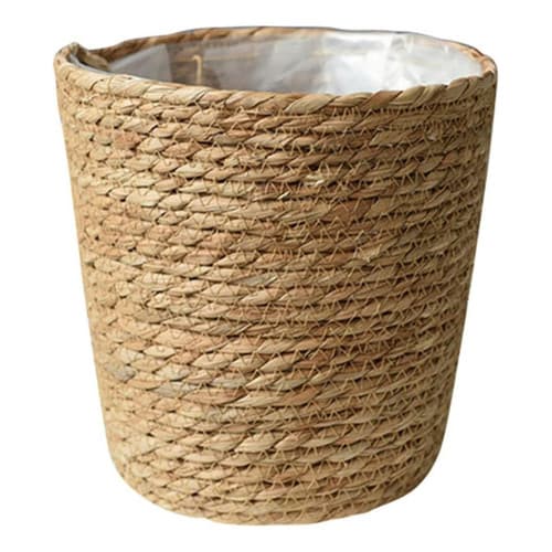 Vaso Cachepot Cesto Palha C/revestimento Interno Tamanhos 12x10cm - 14x12 - 16x14 - 18 x16 - 20x18